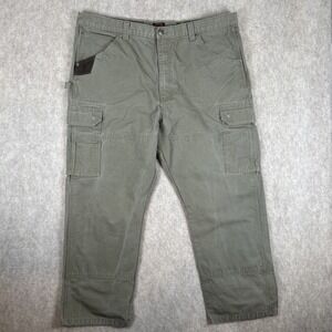 Wrangler Workwear Double Knee Cargo Pants Mens 42x30 Ripstop Tan